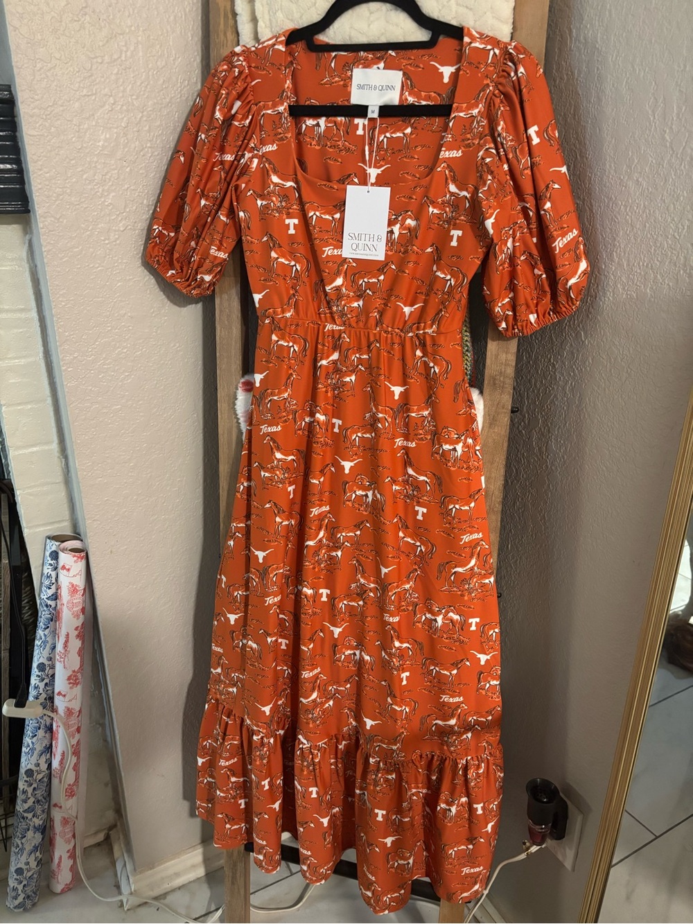 Smith & Quinn Collegiate Texas Longhorns Lucy Tailgate Toile Maxi Dress (UT)